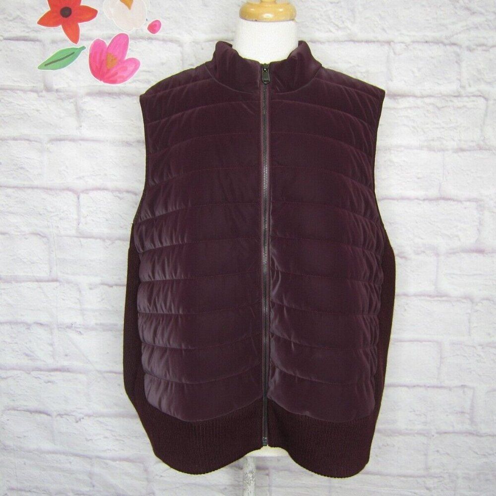 ATHLETA Hanover Hybrid Puffer Vest Women's size 3X Cabernet Wine Purple